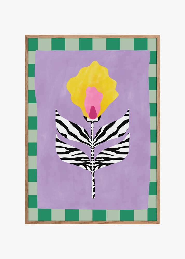 Flower with Zebra Patterned Leaves