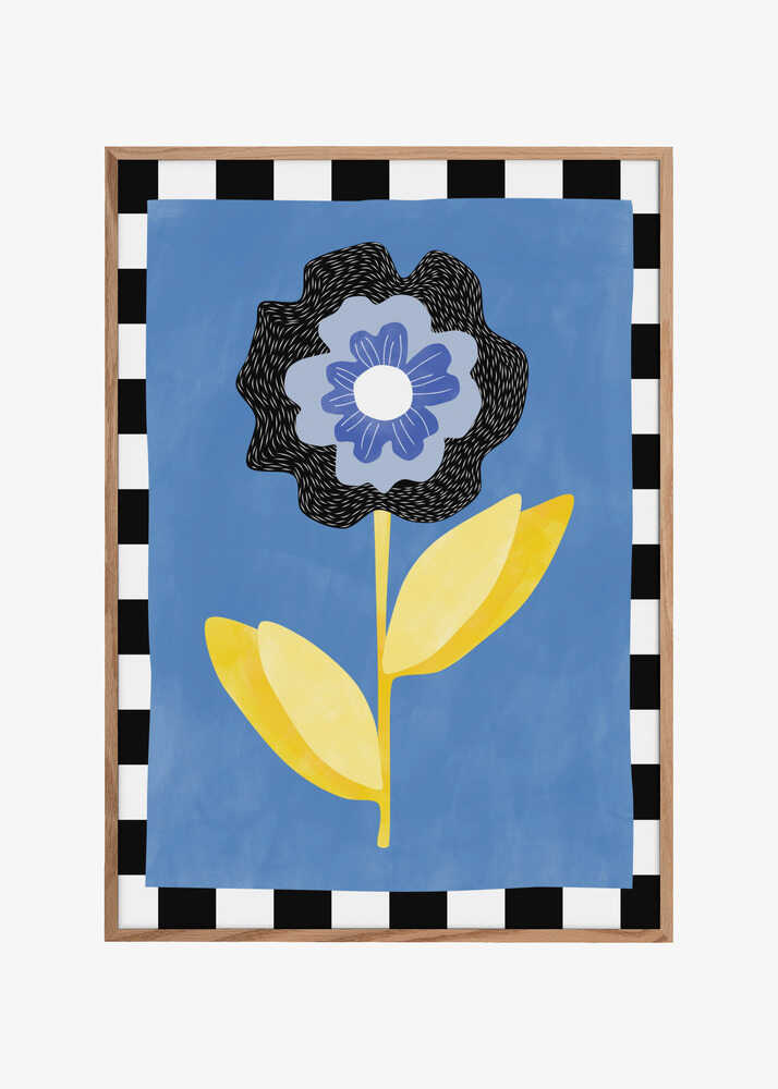 Flower with a Blue and Black Petal