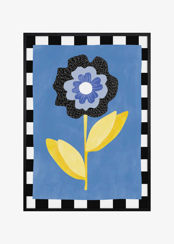 Flower with a Blue and Black Petal