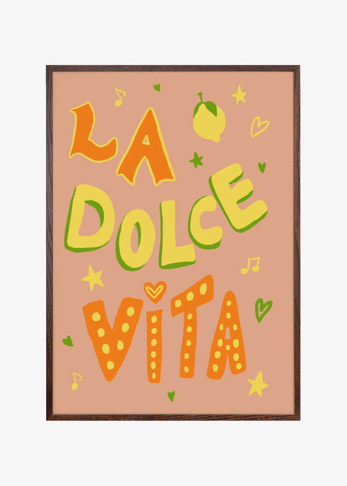 Poster La Dolce Vita Rosa Up