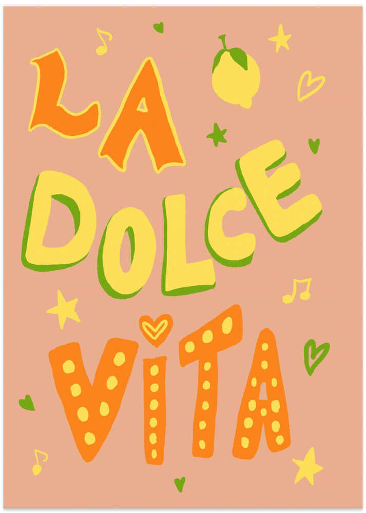 Poster La Dolce Vita Rosa Up