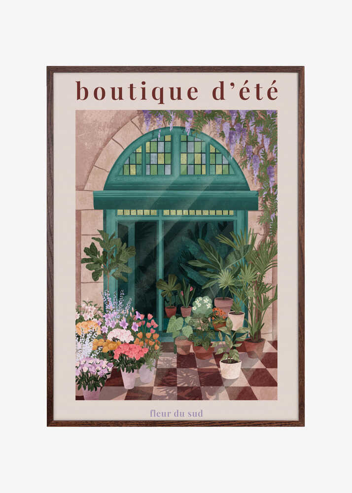 French Flowershop Poster