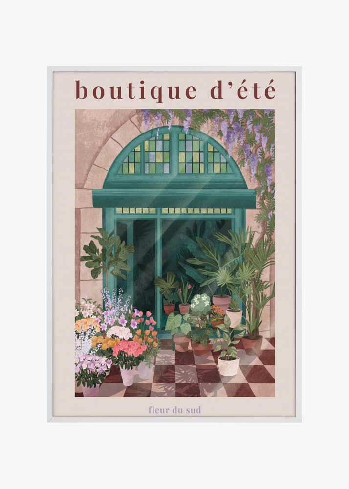 French Flowershop Poster