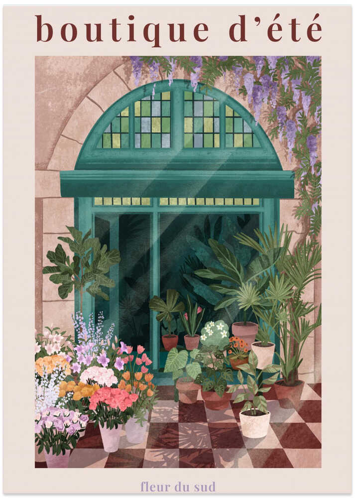 French Flowershop Poster