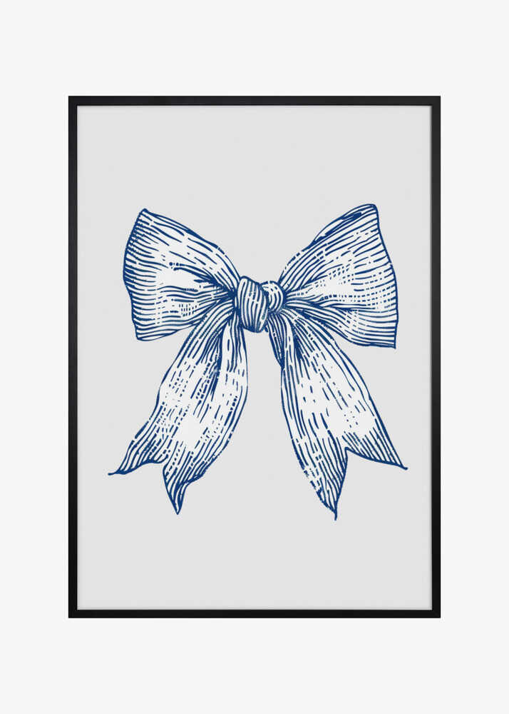Dark Blue Coastal Striped Bow