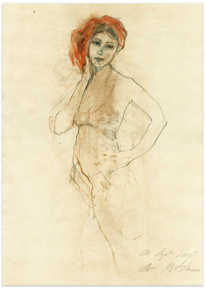 Sketch of a Standing Female Figure