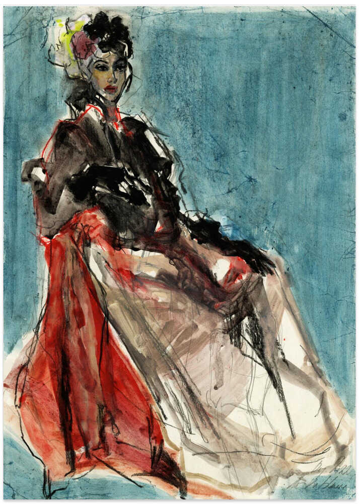 Elegant Pose of Woman Portrait