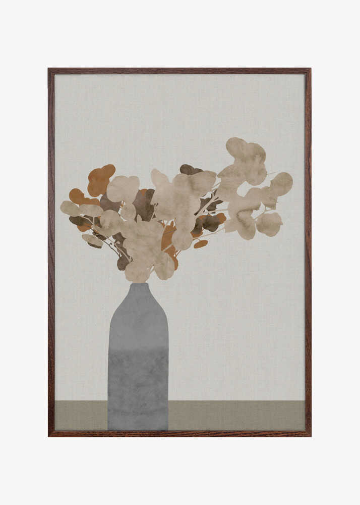 Rust Brown Dried Flowers In Vase On Table 1 Jpg
