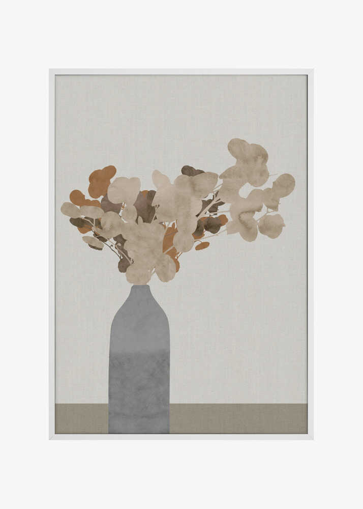 Rust Brown Dried Flowers In Vase On Table 1 Jpg