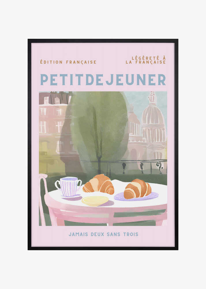 Petit Dejeuner, Croissants, Paris, Pastell