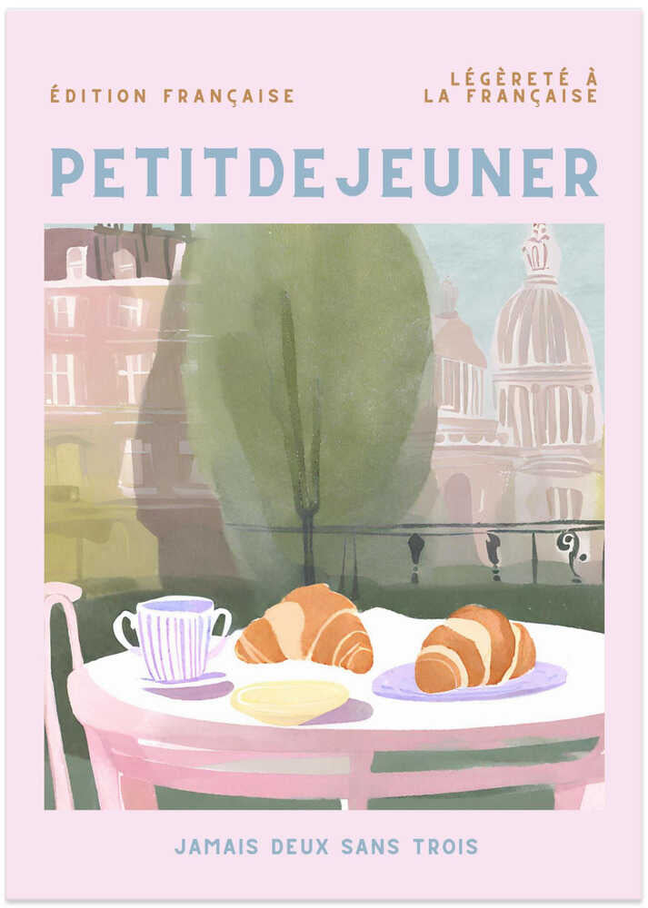 Petit Dejeuner, Croissants, Paris, Pastell
