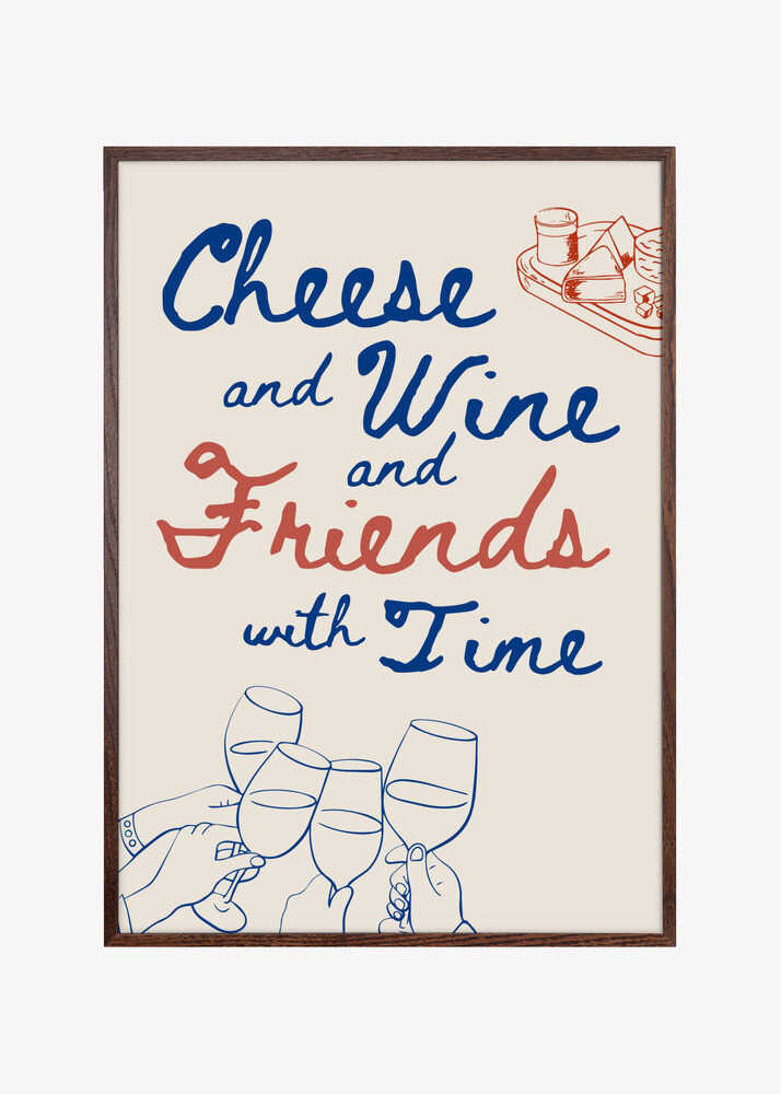 Cheese and wine..., Text + Illustration