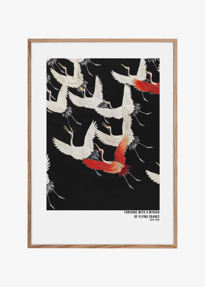 Furisode With a Myriad of Flying Cranes (1910–1920)   Japanese