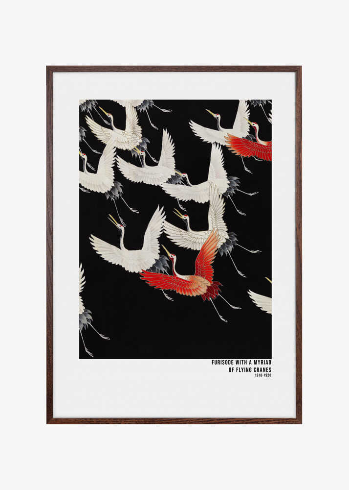 Furisode With a Myriad of Flying Cranes (1910–1920)   Japanese