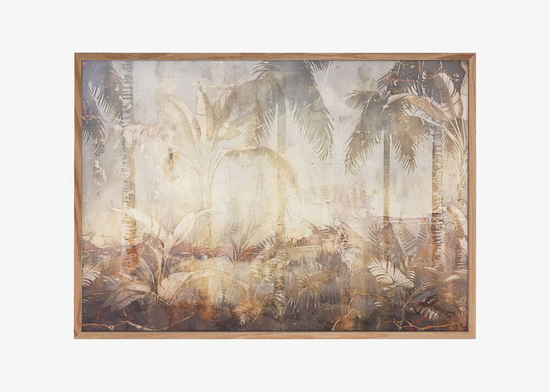 Jungle Leaves Art Illustration Wallart 45