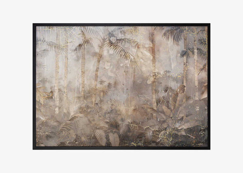 Jungle Leaves Art Illustration Wallart 46