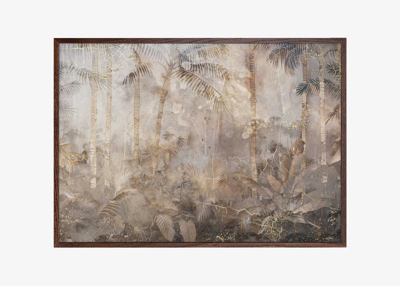 Jungle Leaves Art Illustration Wallart 46