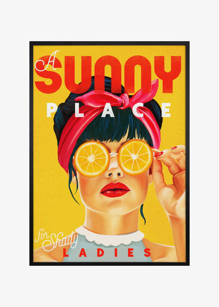 A Sunny Place For Shady Ladies Orange Pinup Art