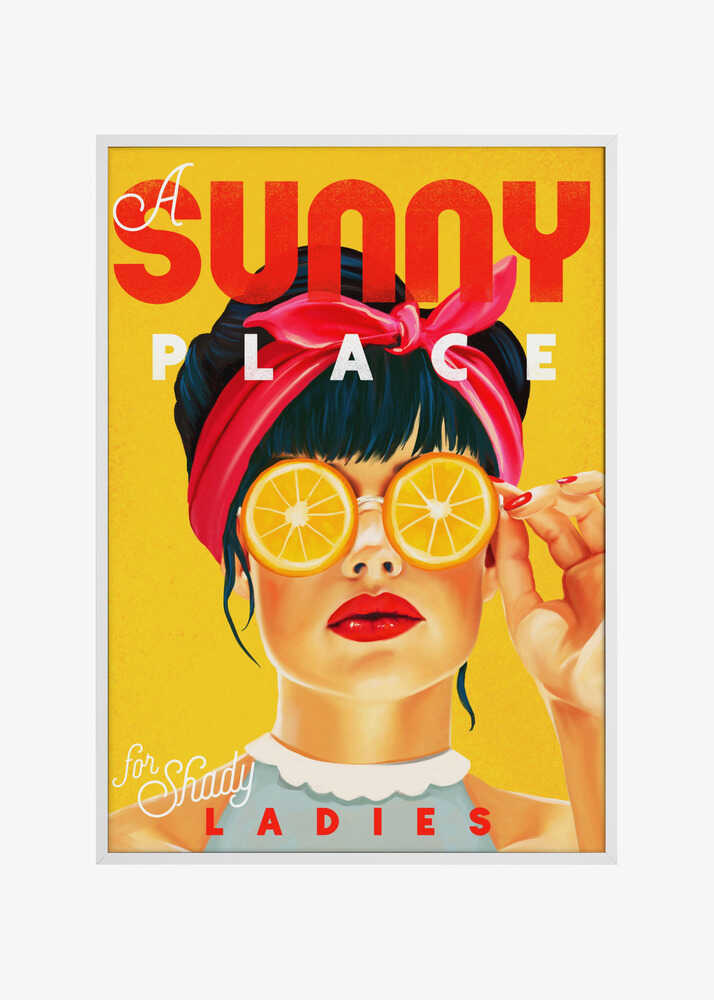 A Sunny Place For Shady Ladies Orange Pinup Art