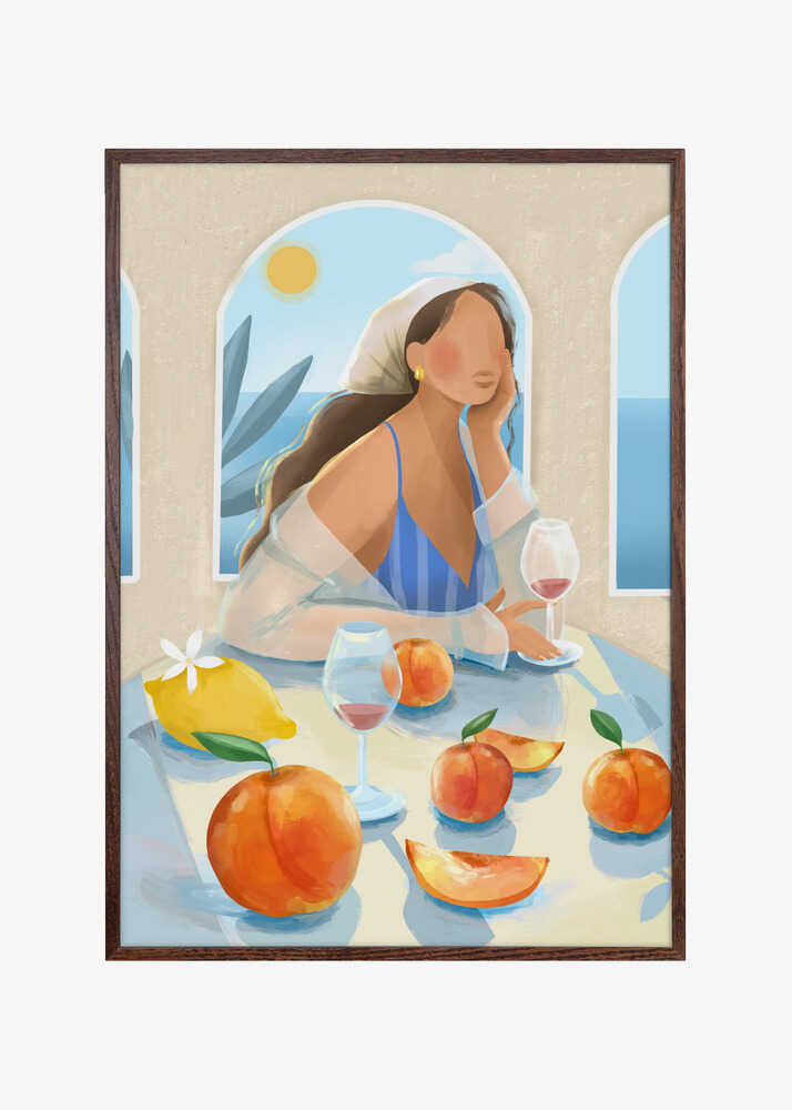 Girl with peaches