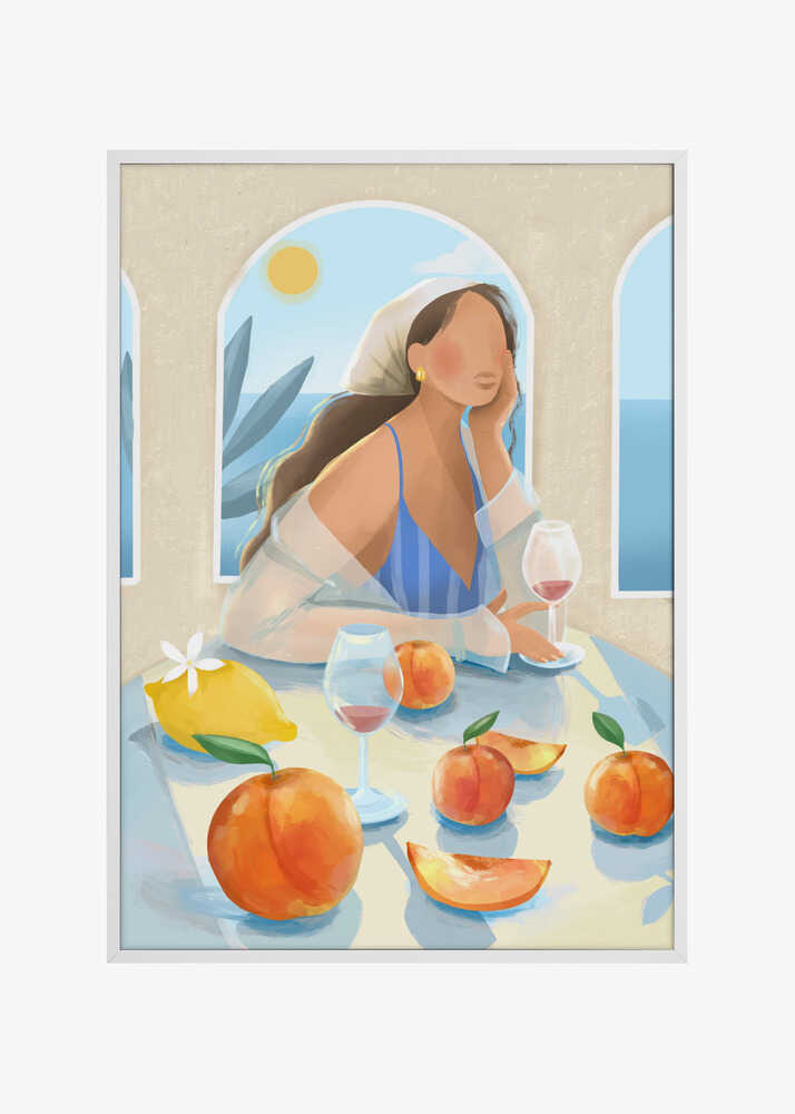 Girl with peaches