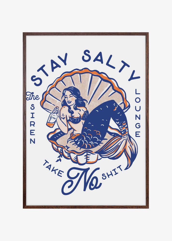 Stay Salty Siren Lounge Pin-Up Mermaid