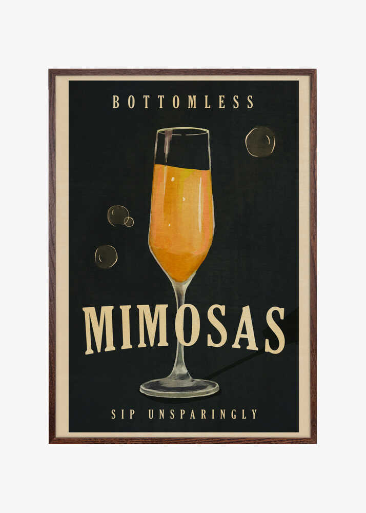 Bottomless Mimosas Art Deco Cocktail Bar Art