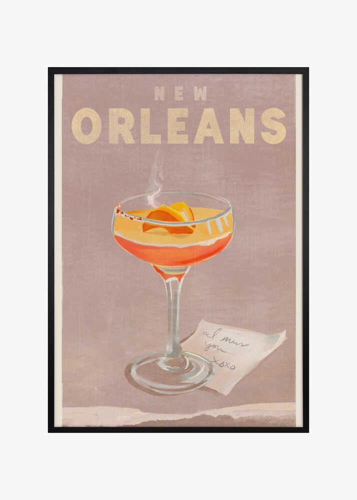 New Orleans Cocktail Travel Poster