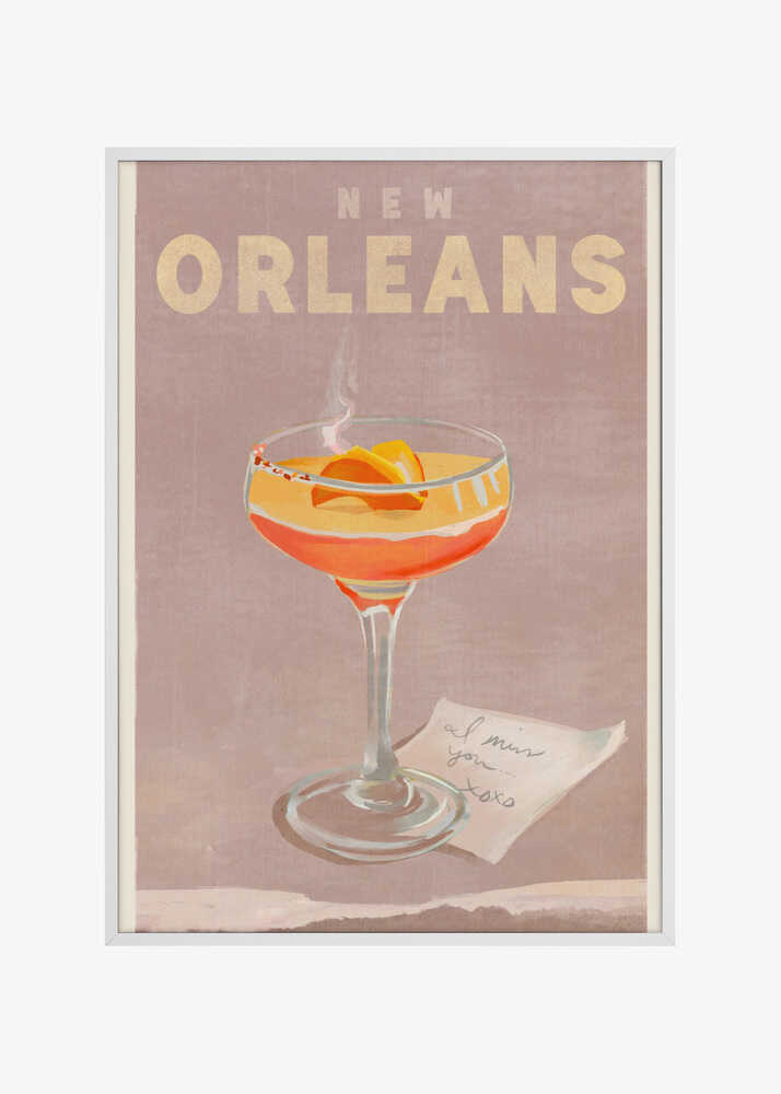 New Orleans Cocktail Travel Poster