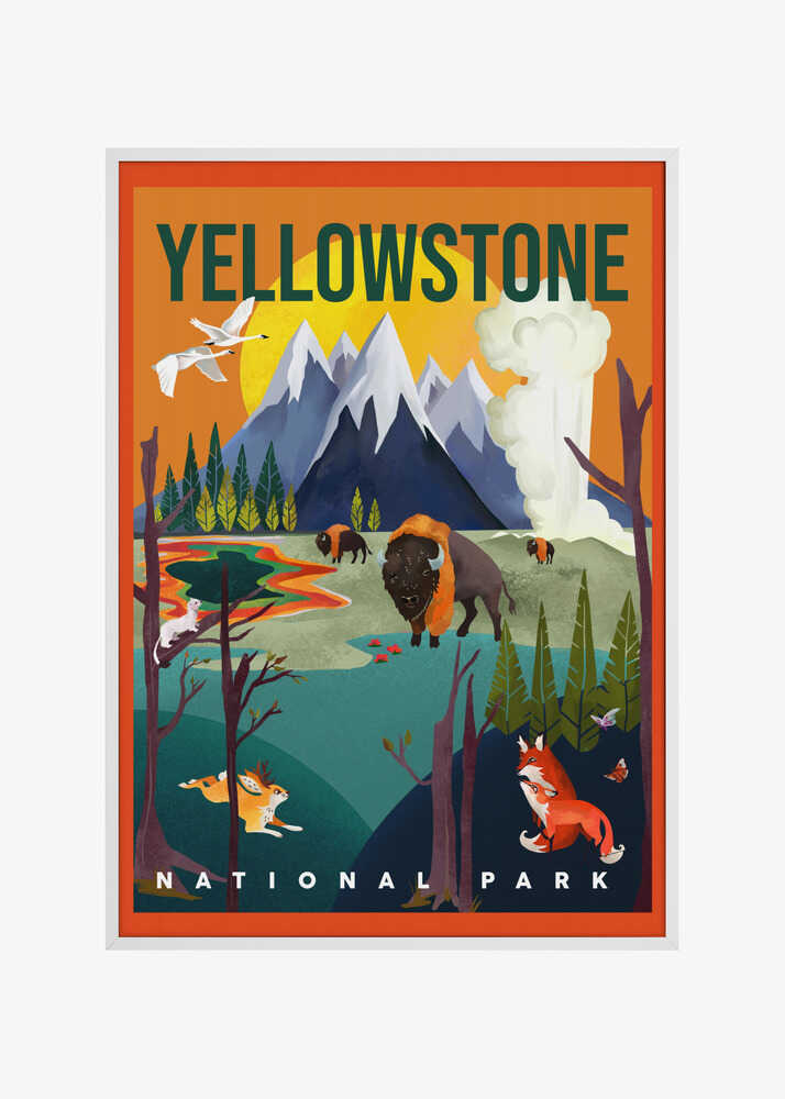 Yellowstone National Park Travel Art