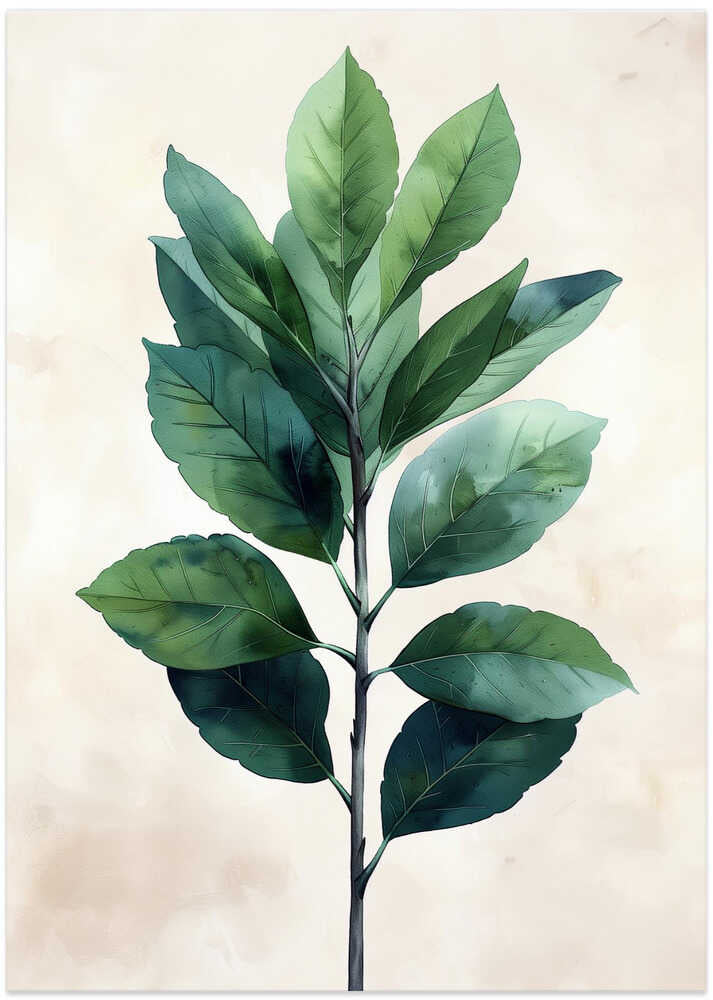 Nature Flowers and Leaves Watercolor Art (107)