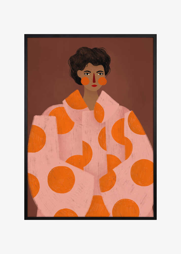 Woman With Orange Dots