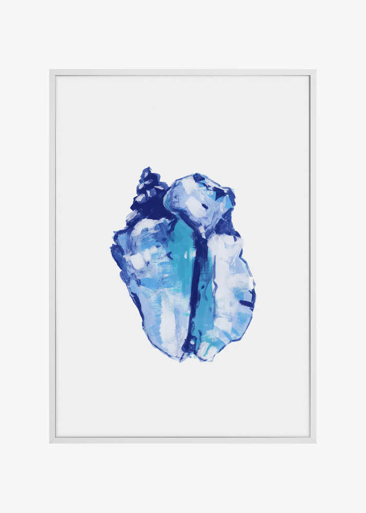 Blue Seashell On White Background No 1