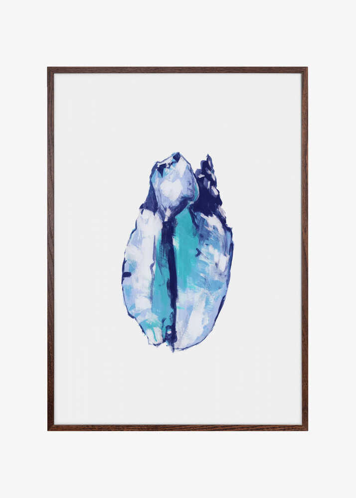 Blue Seashell On White Background No5