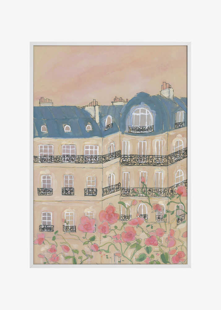 Sunset Over Paris Buildings