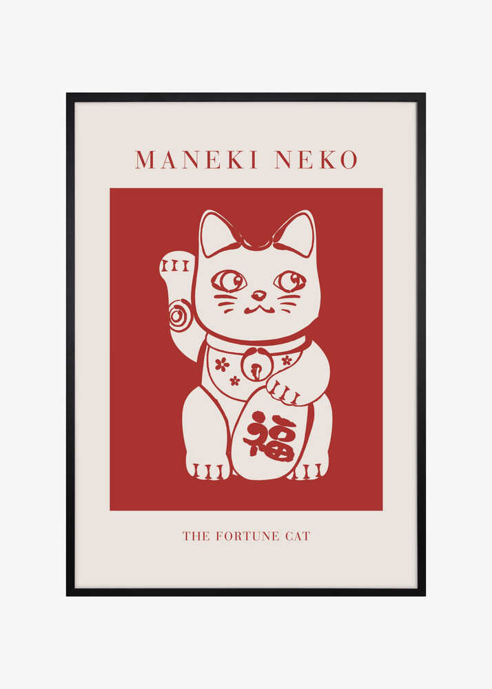 Maneki-Neko Cat Red