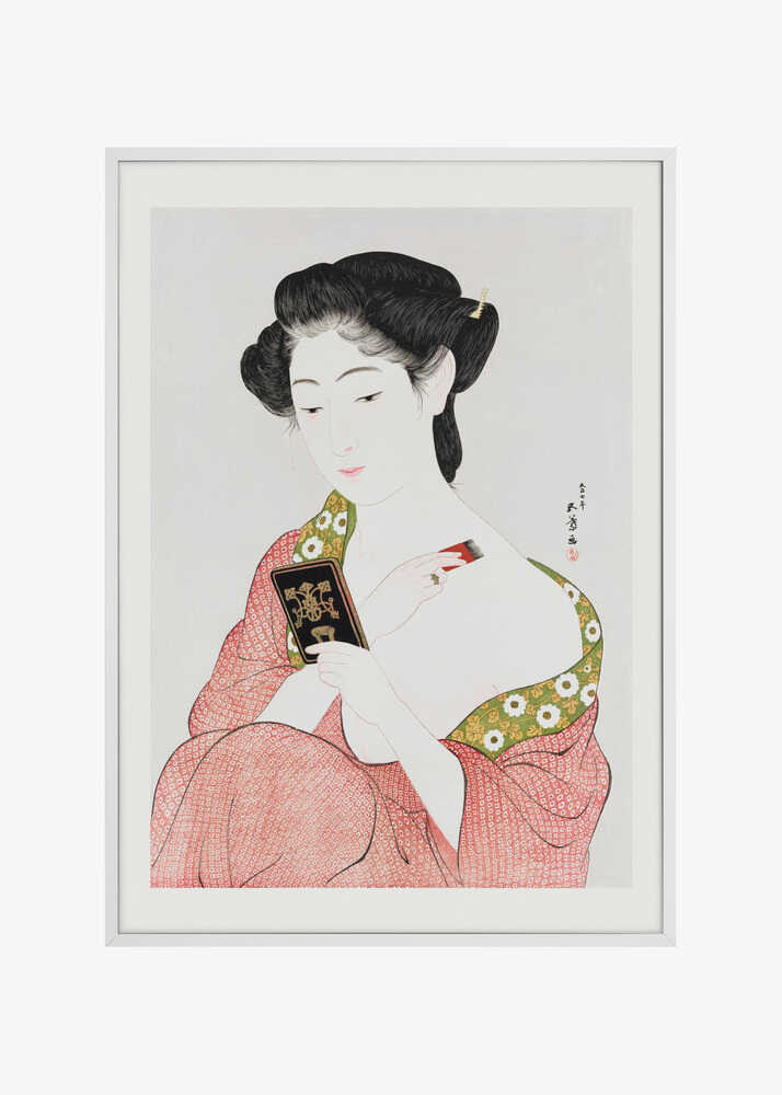 Japanese Woman Applying Powder (1918)