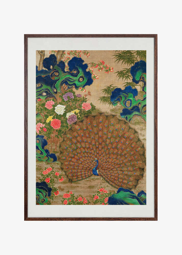 Chinese Peacock and Flowers (17th Century)