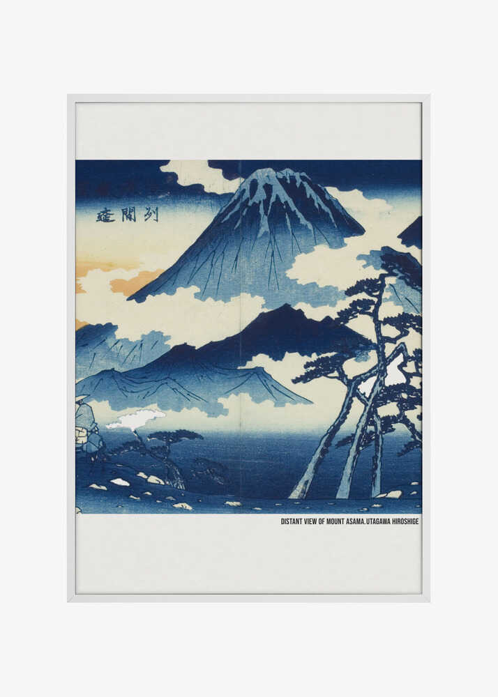 Distant View of Mount Asama In the Shinshu District