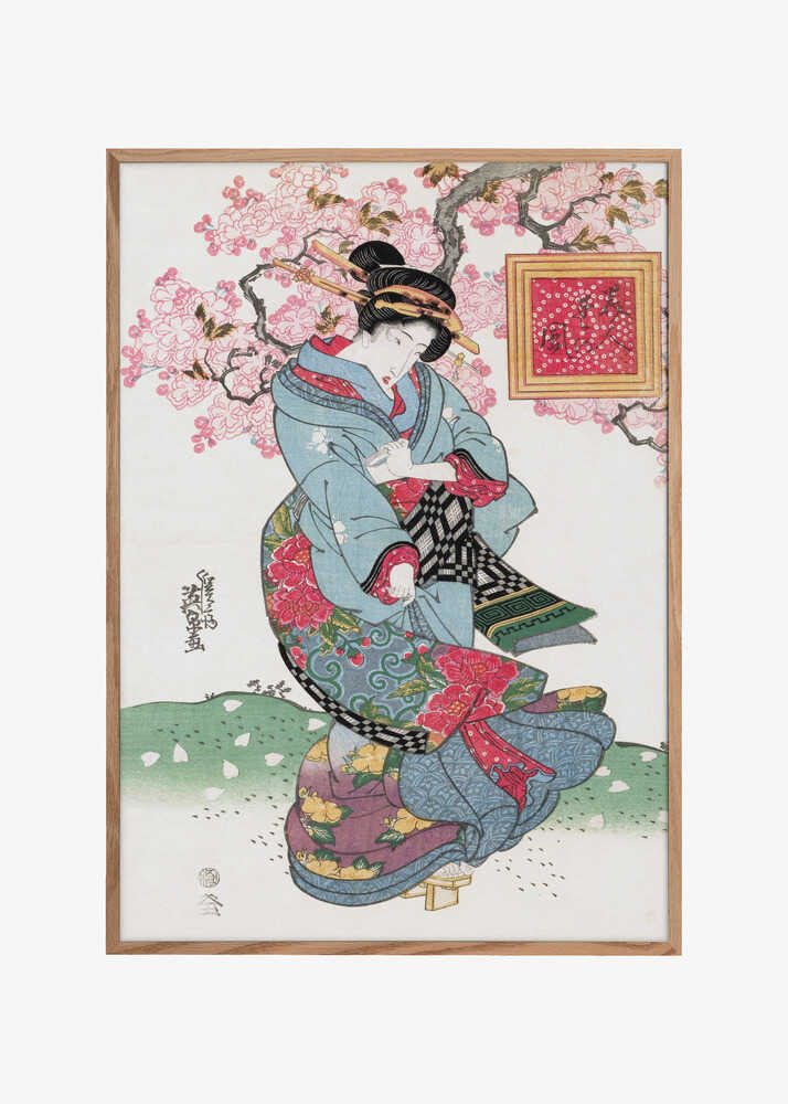 Japanese Woman (1828) Vintage Woodblock Print