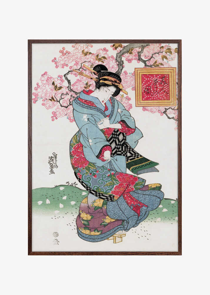 Japanese Woman (1828) Vintage Woodblock Print
