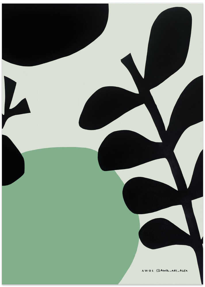 Minimalist Garden Art, Botanical Wall Art With Plant Illustrations