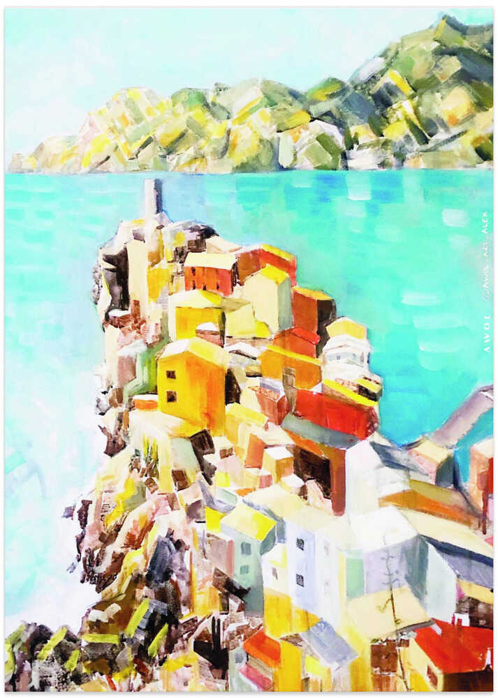 Colourful Town By The Mediterranean Sea, Italy Wall Art
