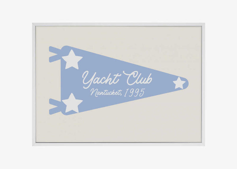 Yacht Club Blue Pennant Parchment