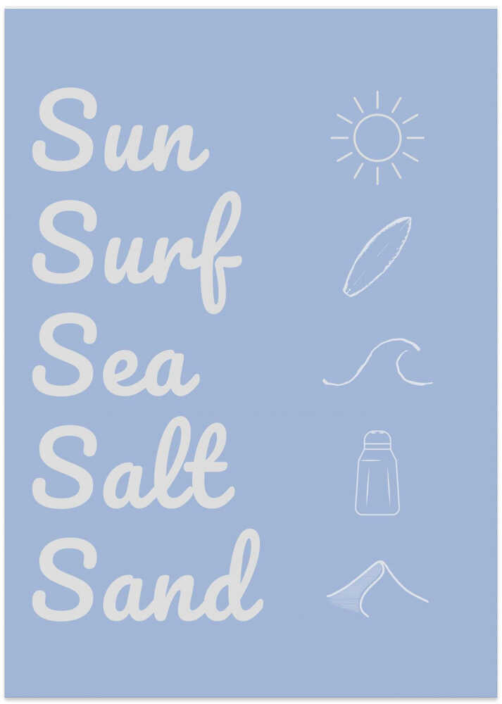 Sun Surf Sea Salt Sand Light Blue