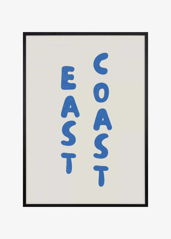 East Coast Vertical Text Bold Blue