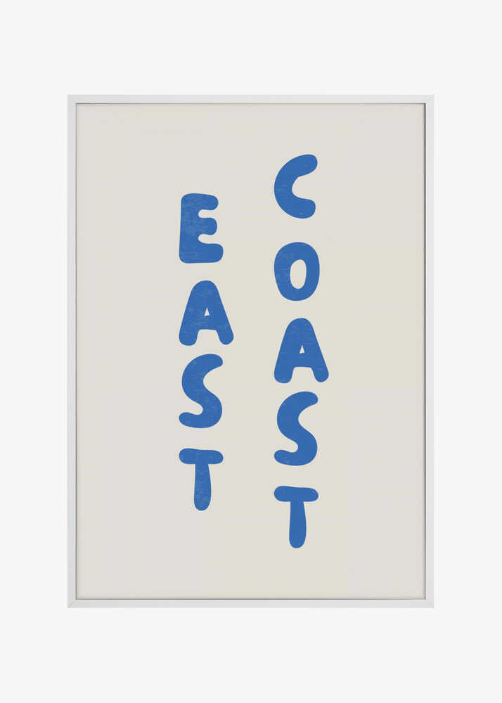East Coast Vertical Text Bold Blue