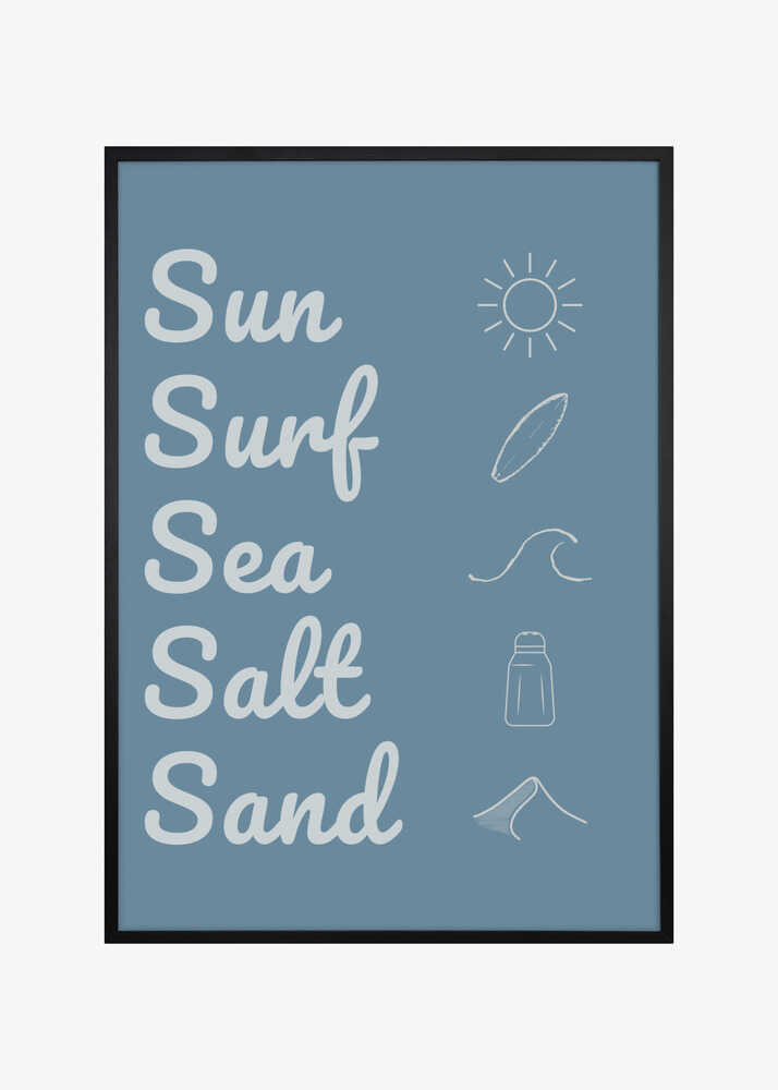 Sun Surf Sea Salt Sand Dark Blue