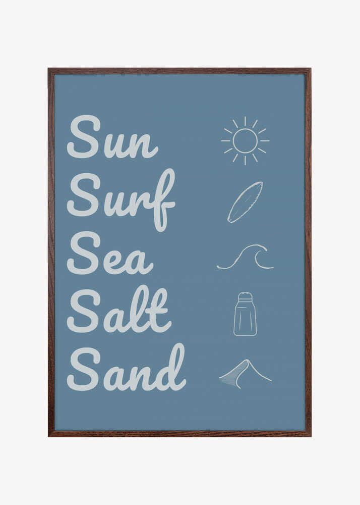 Sun Surf Sea Salt Sand Dark Blue