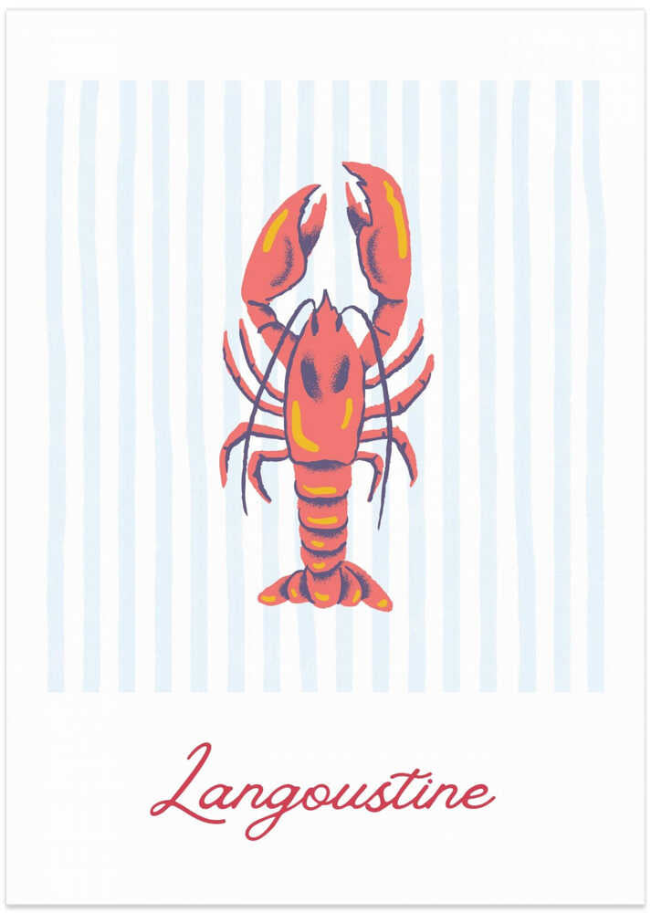 Vibrant Illustration Of A Langoustine